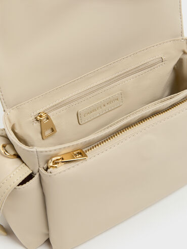 Levy Nylon Buckled Crossbody Bag, Dusted Oat, hi-res