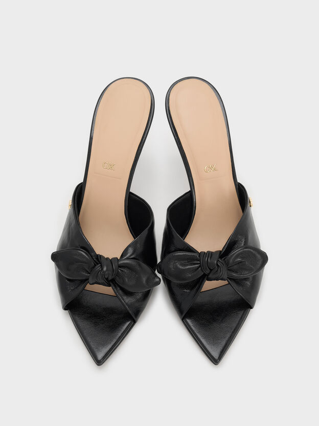 Jayce Leather Stiletto Mules, Black, hi-res