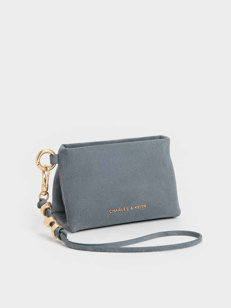 Zephyr Metallic-Accent Wristlet, Smoky Blue, hi-res