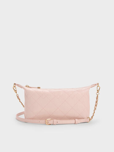 Duo Quilted Shoulder Bag, Soft Pink, hi-res