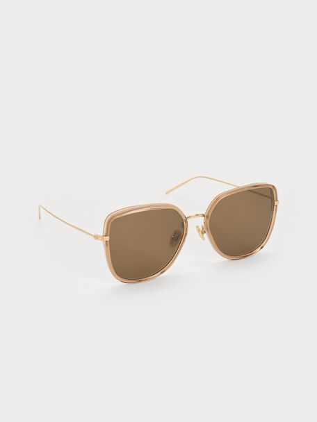 Lisbeth Butterfly Sunglasses, Chestnut Brown, hi-res