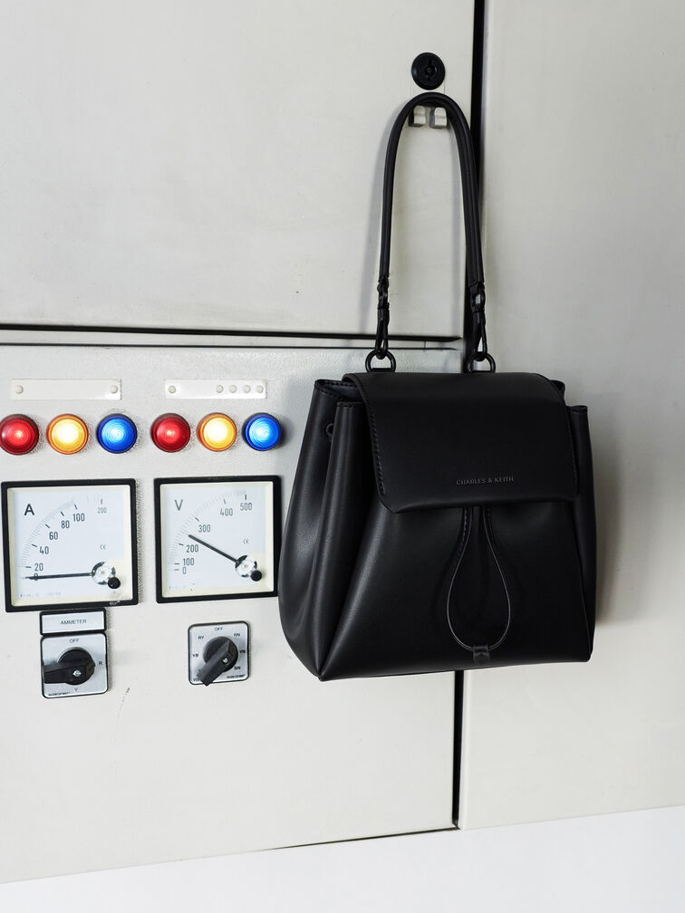 Hanya Top-Handle Backpack, Jet Black, hi-res