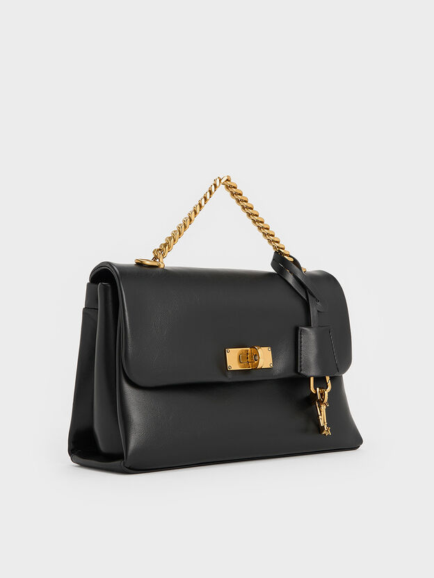Kerry Chain-Handle Crossbody Bag, Black, hi-res