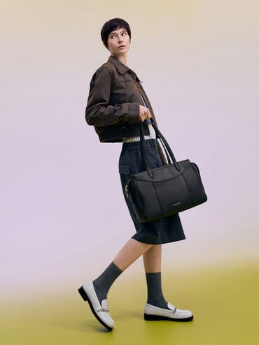 Raon Tote Bag, Black, hi-res