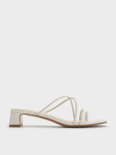 Meadow Strappy Toe Ring Sandals, White, hi-res
