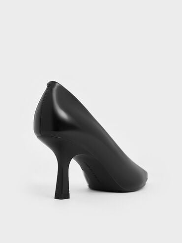 Pointed-Toe Kitten-Heel Pumps, Black Box, hi-res