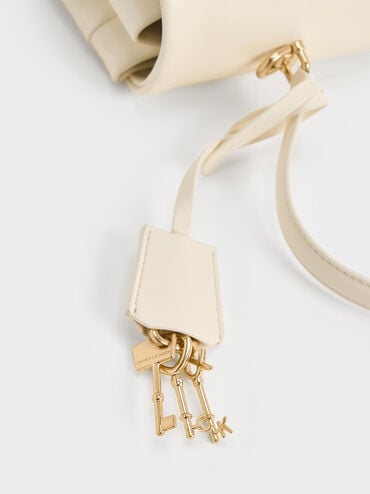 Kerry Top Handle Satchel Bag, Cream, hi-res