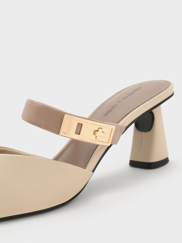 Lando Heeled Mules, Chalk, hi-res