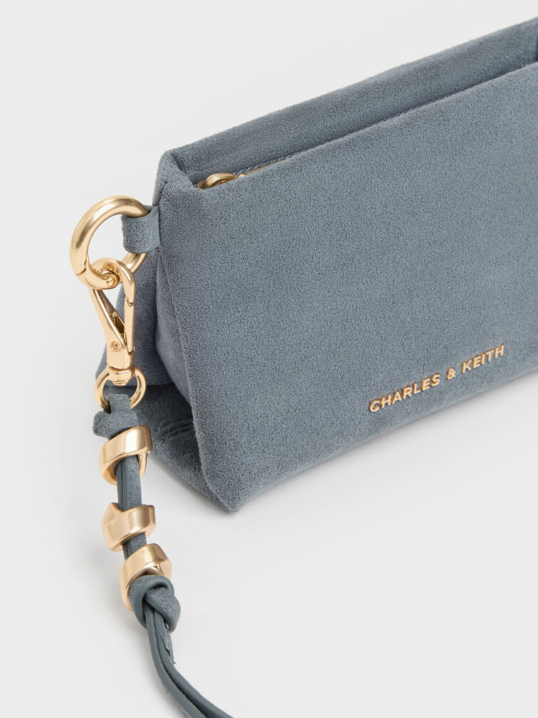 Zephyr Metallic-Accent Wristlet, Smoky Blue, hi-res