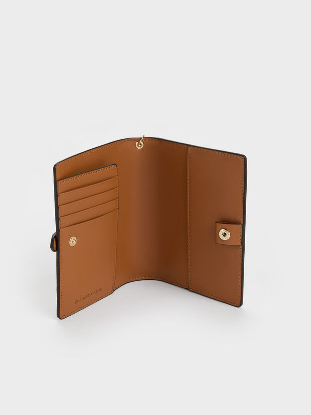 Rey Heart Belted Passport Holder, Distressed Tan, hi-res