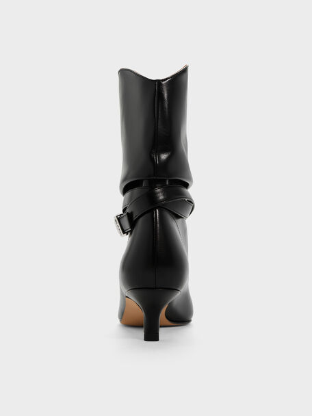 Karter Kitten-Heel Boots, Black, hi-res