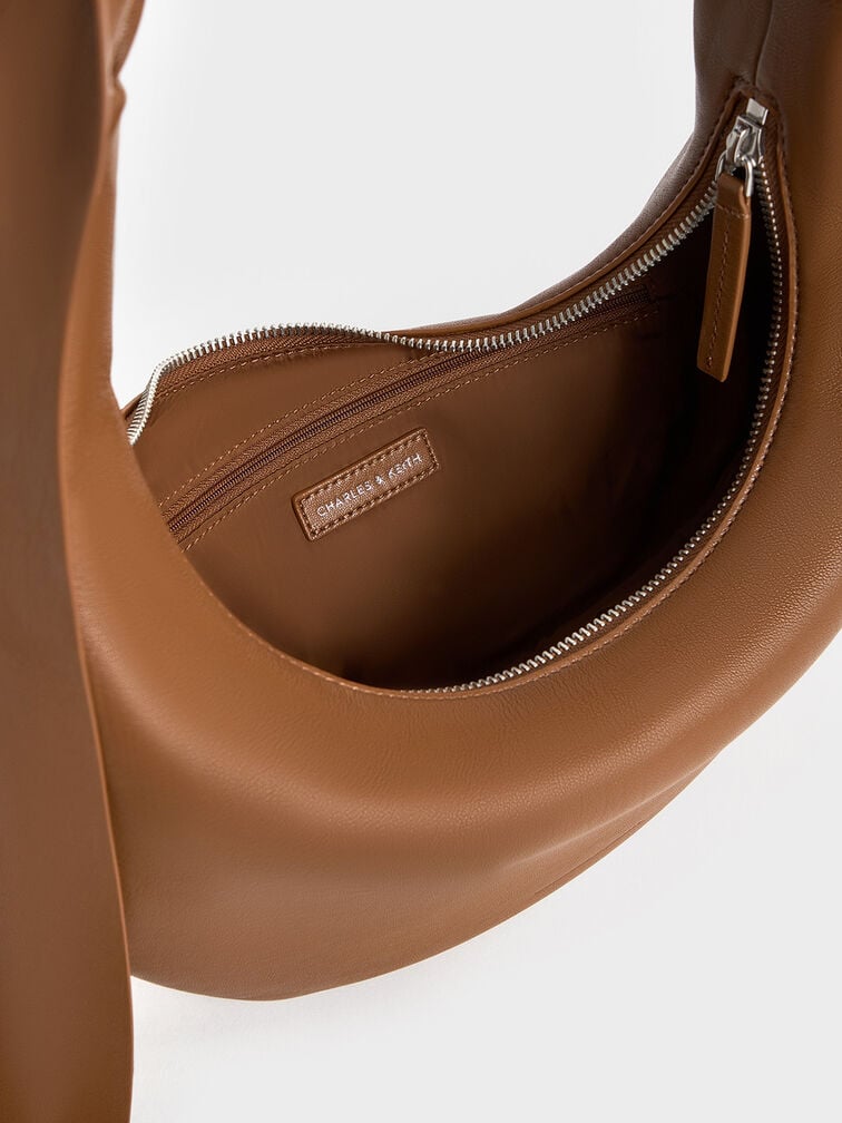 Mini Toni Knotted Crescent Hobo Bag, Chocolate, hi-res