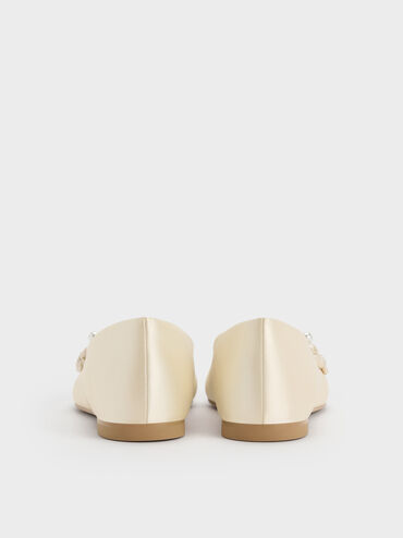 Orinda Knot-Pearl Mary Jane Flats, Butter, hi-res