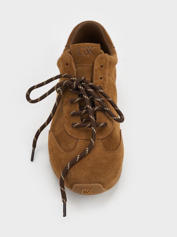Jace Suede Sneakers, Brown, hi-res
