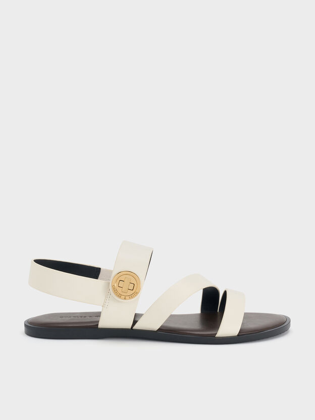 Yara Strappy Sandals, White, hi-res