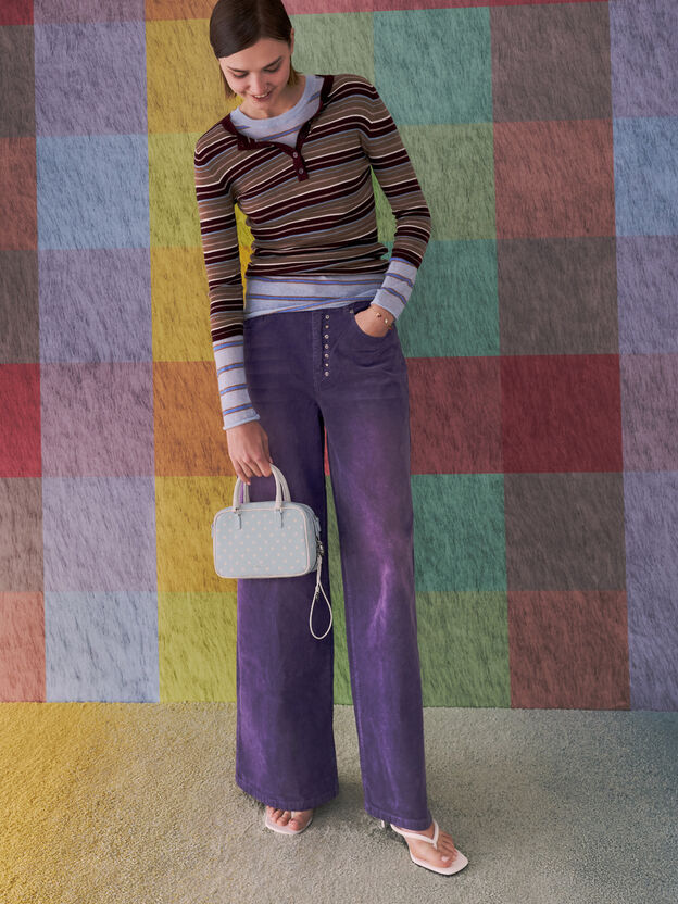 Sianna Polka-Dot Bowling Bag, Sea Salt Blue, hi-res