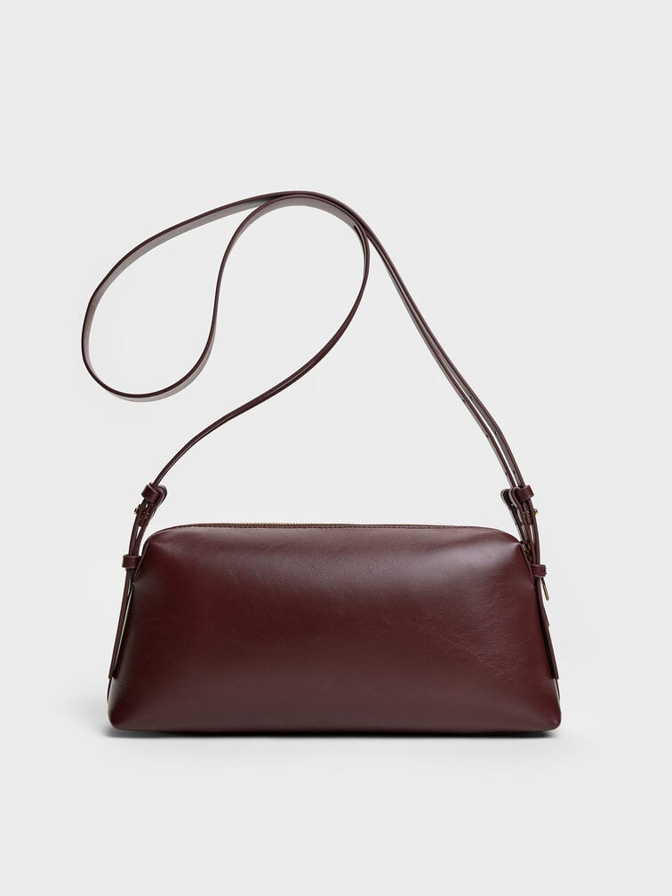 Deyna Double-Strap Shoulder Bag, Wineberry Red, hi-res