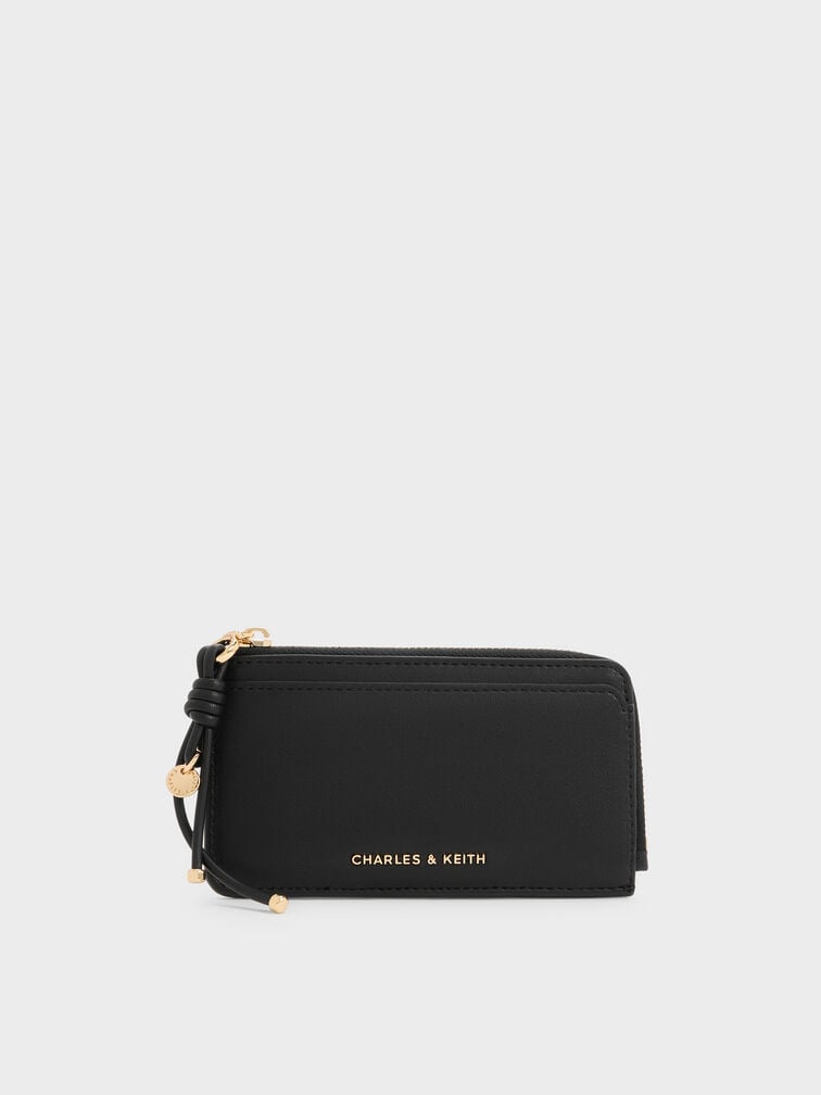 Everleigh Zip-Around Card Holder, Black, hi-res