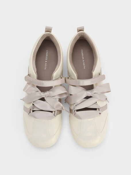 Silko Pearlescent Mary Jane Sneakers, Chalk, hi-res