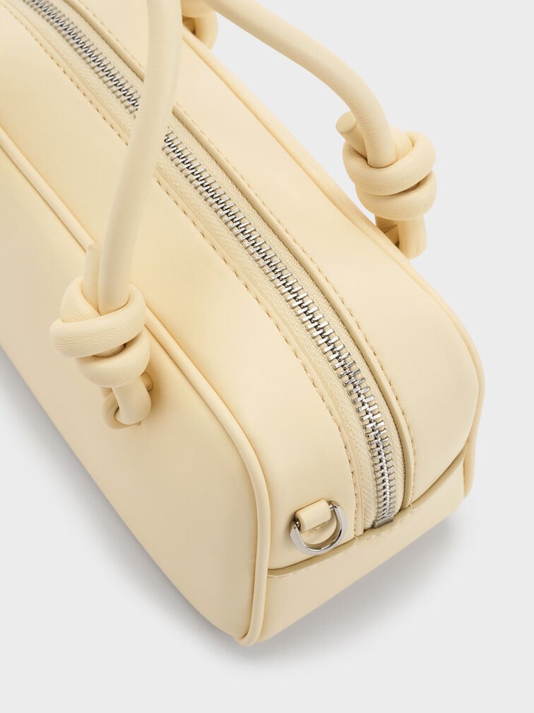 Sammie Knotted-Handle Elongated Bag, Butter Yellow, hi-res