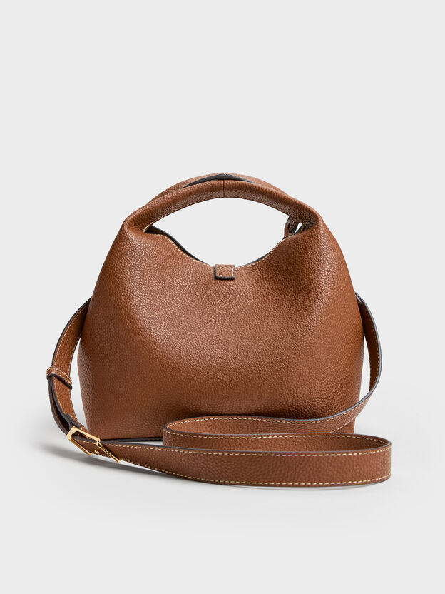 Chance Turn-Lock Bucket Bag, Chocolate, hi-res