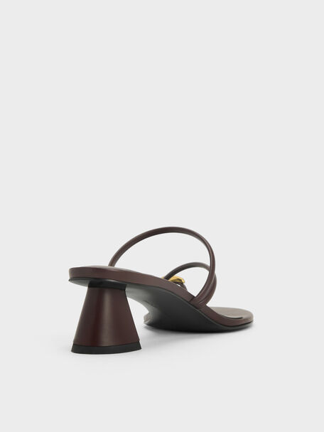 Toe-Ring Strappy Heels, Maroon, hi-res