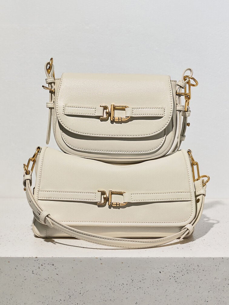 Gwynne Metallic-Accent Crossbody Bag, Cream, hi-res