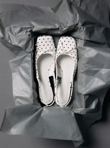 Sadira Satin Polka-Dot Slingback Pumps, Multi, hi-res