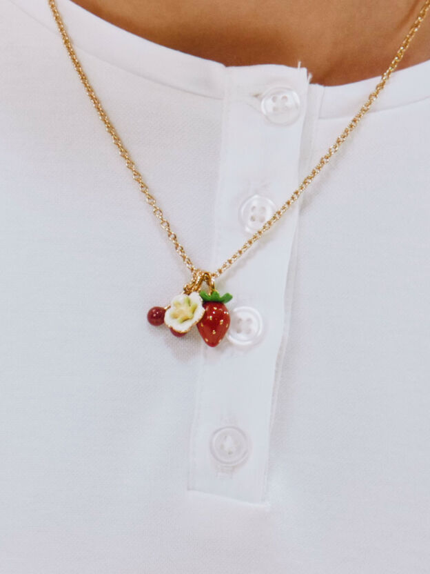 Francie Flower Charm, Gold, hi-res