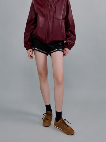 Jace Suede Sneakers, Brown, hi-res