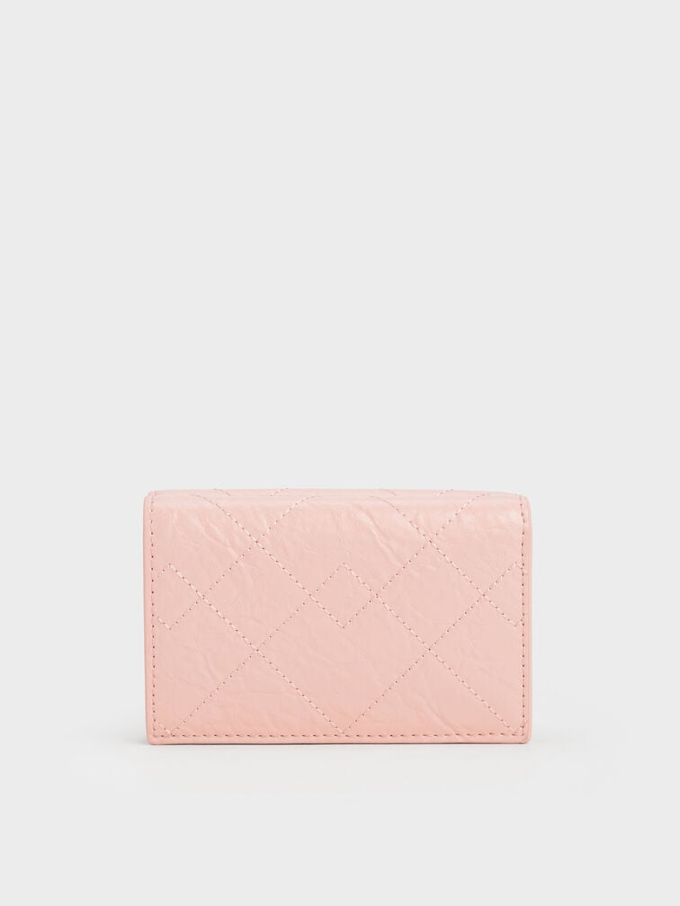 Duo Quilted Fold-Over Wallet, Light Pink, hi-res