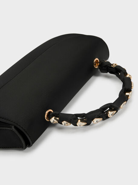 Eilian Braided Top Handle Bag, Black, hi-res