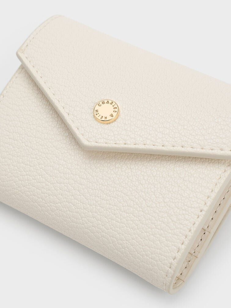 Marlowe Short Envelope Wallet, Cream, hi-res