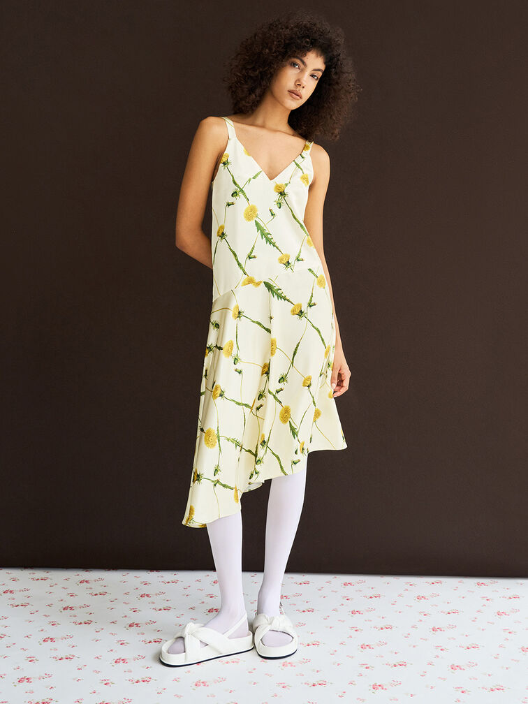 Rosetta Knotted Puffy Sandals, White, hi-res