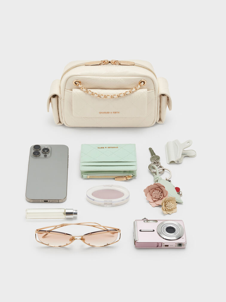 Duo Quilted Crossbody Bag, Cream, hi-res