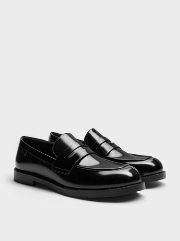 Arven Penny Loafers, Black Box, hi-res