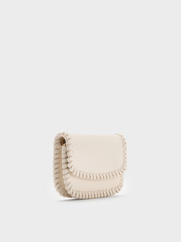 Blume Braided Chain-Handle Wallet, Cream, hi-res