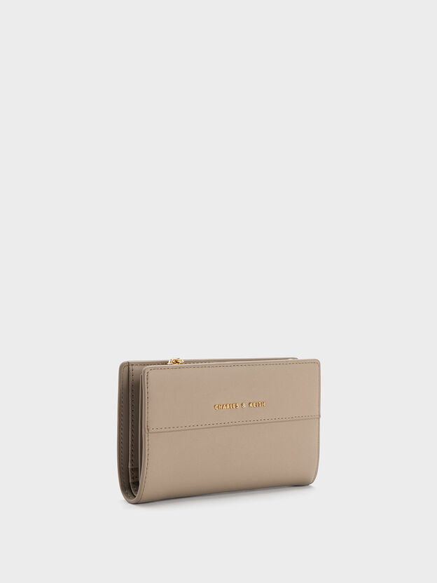 Cadence Top-Zip Wallet, Taupe, hi-res