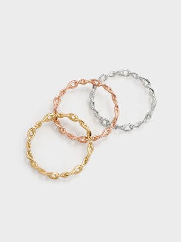 Nyra Mixed-Link Chain Ring, Rose Gold, hi-res