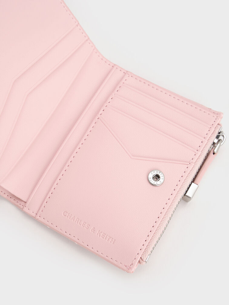 Duo Quilted Small Wallet, Cotton Candy Pink, hi-res