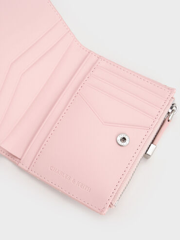 Duo Quilted Small Wallet, Cotton Candy Pink, hi-res