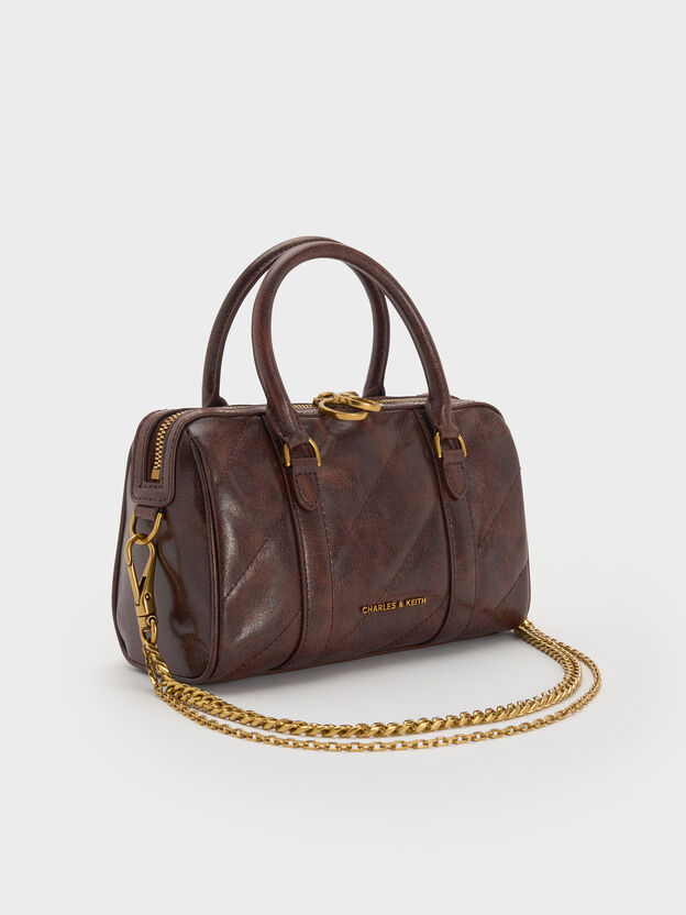 Philomena Bowling Bag, Distressed Coffee, hi-res