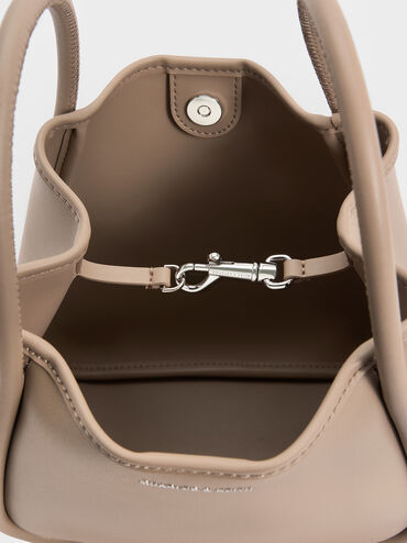 Mini Lyla Tubular Tote Bag, Taupe, hi-res