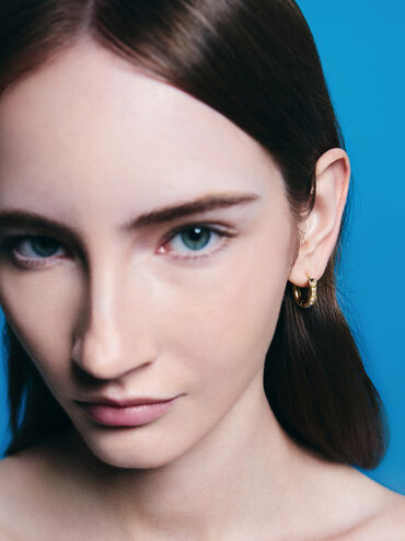 Maeve Pearl-Embellished Hoop Earrings, Gold, hi-res