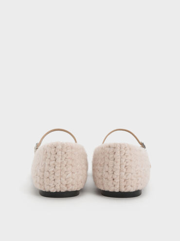 Crochet Mary Jane Flats, Chalk, hi-res