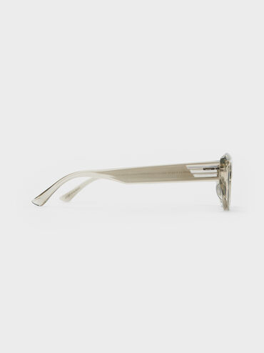 Birdie Recycled Acetate Sunglasses, Minted Grey, hi-res