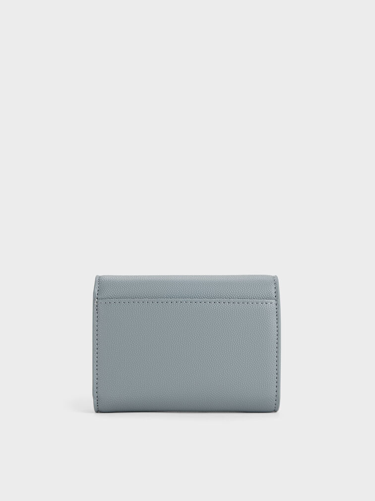 Briony Curved Flap Wallet, Smoky Blue, hi-res