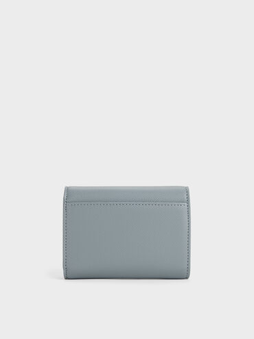 Briony Curved Flap Wallet, Smoky Blue, hi-res