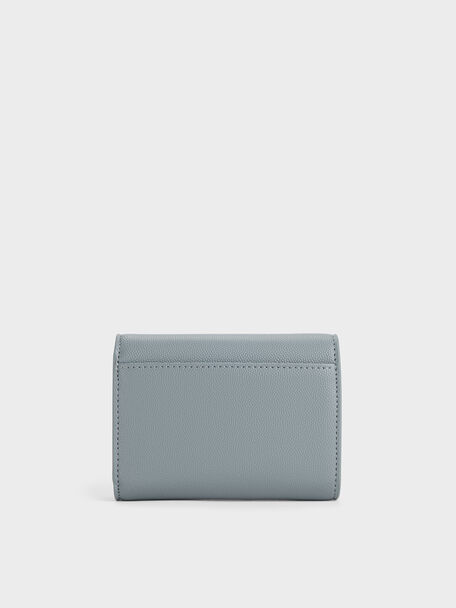 Briony Curved Flap Wallet, Smoky Blue, hi-res