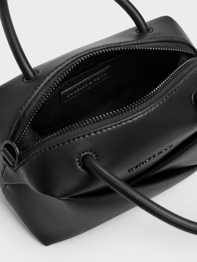 Midori Geometric Bowling Bag, Jet Black, hi-res